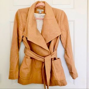 H&M wool blend belted pea coat.